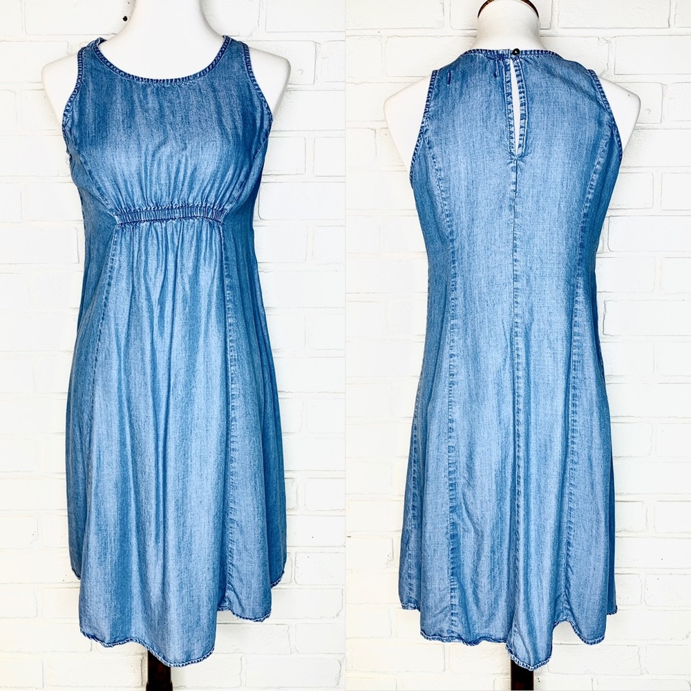 Old Navy Maternity Sleeveless Chambray Dress Sm